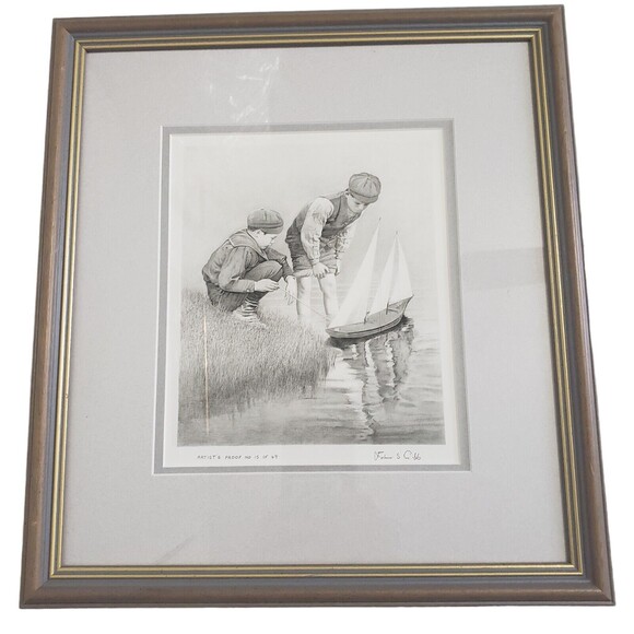 John S Gibb Pencil Lithograph Framed Matted Numbered Artist's Proof No 15 of 49 - Picture 1 of 16